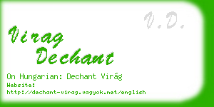 virag dechant business card